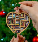 Ornamento de coração para amantes de livros (2D plano)