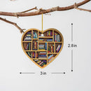 Ornamento de coração para amantes de livros (2D plano)