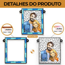 Foto personalizada Onde há amor, há vida - Apanhador de sol personalizado para pendurar na janela - Presente para marido e mulher, aniversário