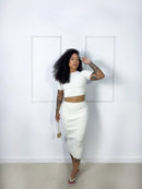 Conjunto Cropped + Saia Longa