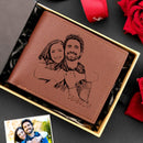 Carteira  de Couro Personalizada com Foto - Presente Dia dos Pais
