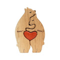 Escultura "Família Urso" – O Abraço que Nos Une (Madeira Personalizada 🐻)