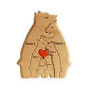 Escultura "Família Urso" – O Abraço que Nos Une (Madeira Personalizada 🐻)