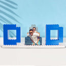 Quebra-cabeças de tijolos para construção de fotos do pai