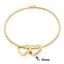 Bracelete "Coração de Mãe" – Os Amores da Sua Vida Sempre com Você (Até 8 Nomes)