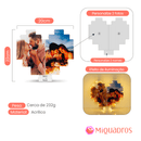 Quadro de Coração com Fotos e Nomes Personalizados - Mi Quadros