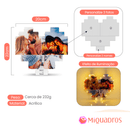 Quadro de Coração com Fotos e Nomes Personalizados - Mi Quadros