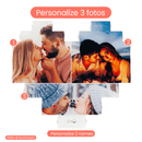 Quadro de Coração com Fotos e Nomes Personalizados - Mi Quadros