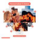 Quadro de Coração com Fotos e Nomes Personalizados - Mi Quadros