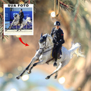 Cavalo de montaria - Ornamento de Acrílico com foto personalizada - Compre 2 e Leve 3 + Frete Grátis
