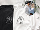 Camisa Personalizada com o Desenho da Foto do Casal