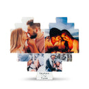 Quadro de Coração com Fotos e Nomes Personalizados - Mi Quadros